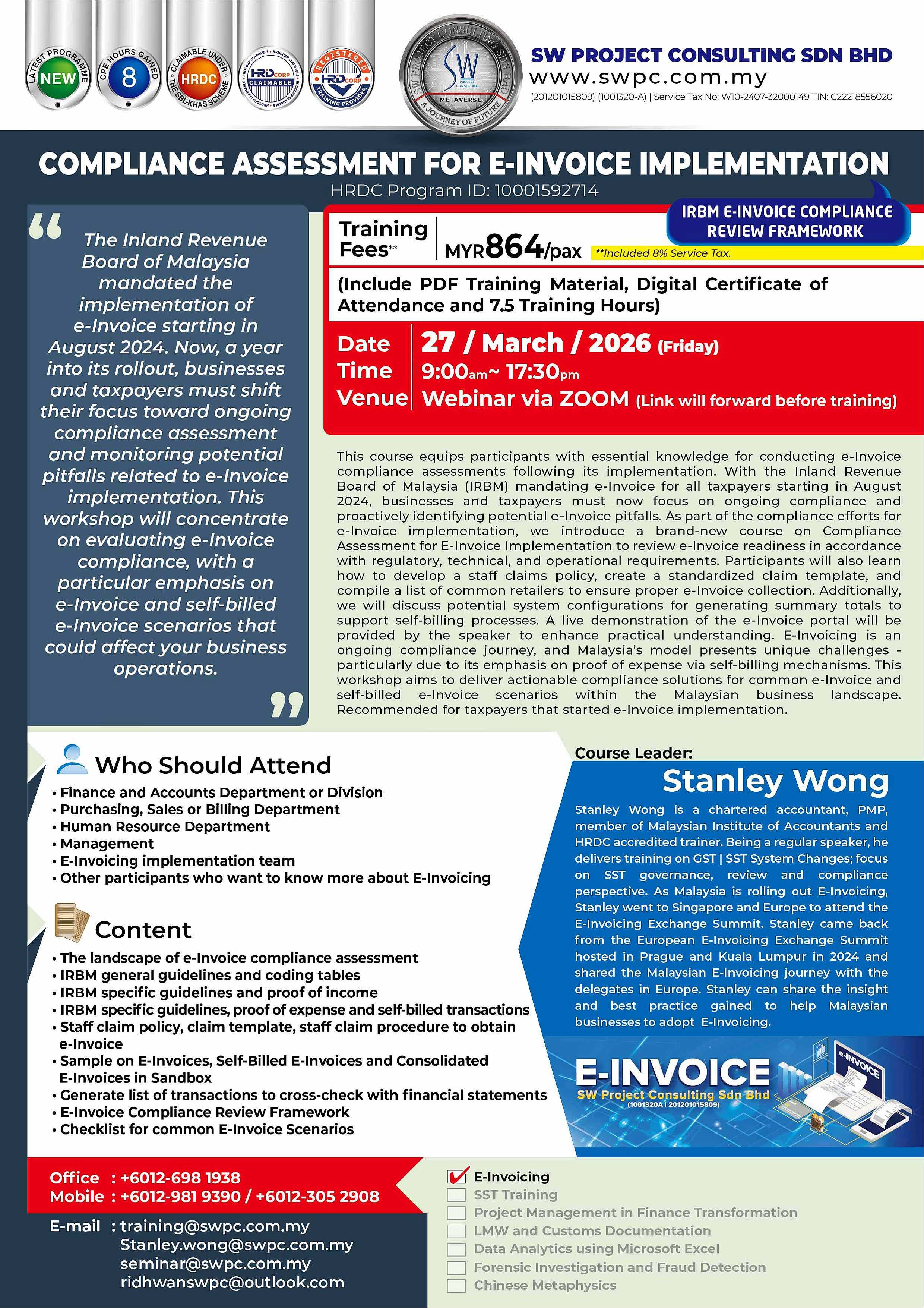 Online Seminar - Compliance Assessment for e-Invoice Implementation