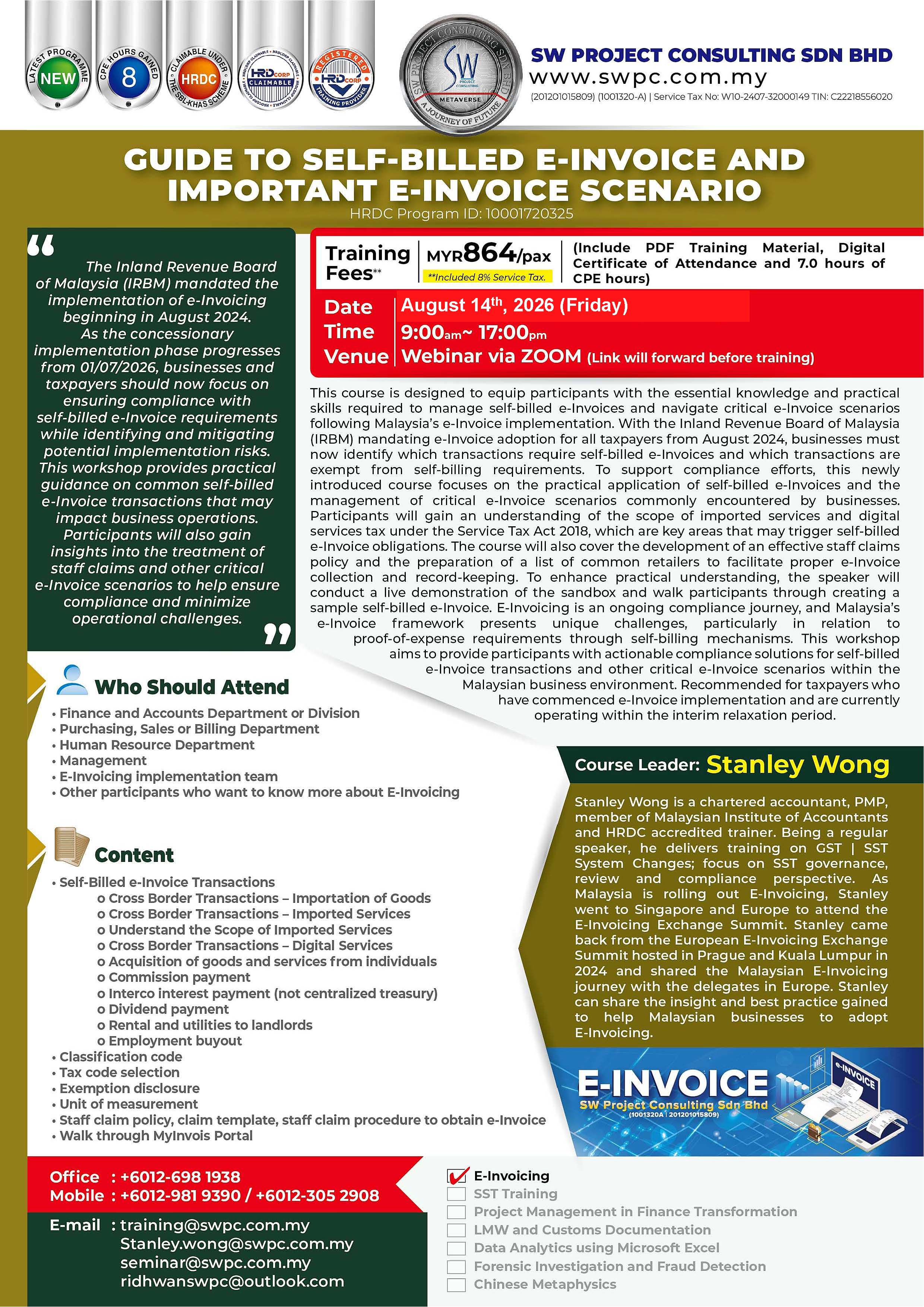 Webinar – Guide to Self-Billed e-Invoice and Important e-Invoice Scenario