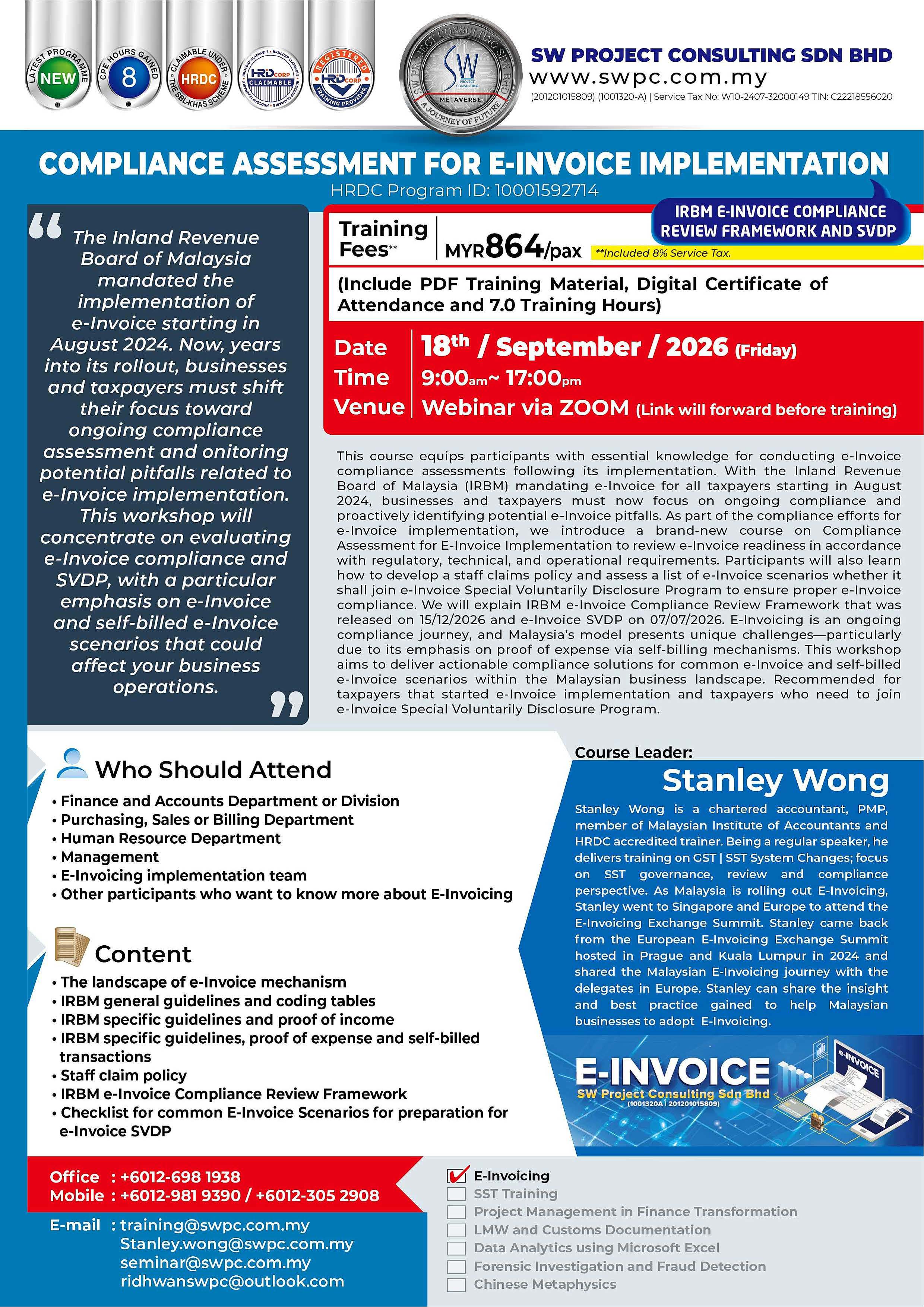 Online Seminar - Compliance Assessment for e-Invoice Implementation
